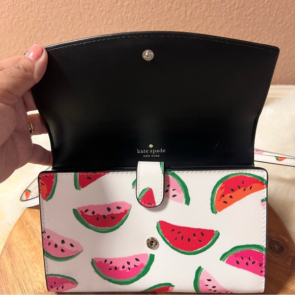 Kate Spade White Watermelon Print Crossbody Bag - Picture 3 of 11